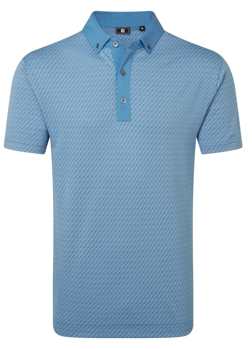 FootJoy Star Geo Jacquard herr polo, coastal blue
