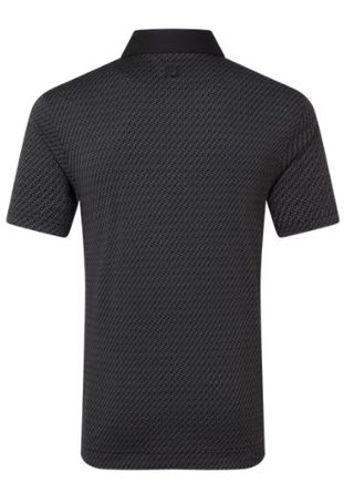 FootJoy Star Geo Jacquard herr polo, svart