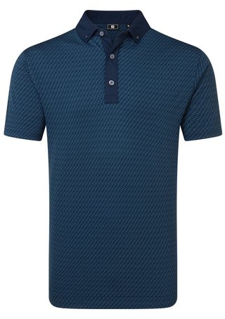 FootJoy Star Geo Jacquard herr polo, navy