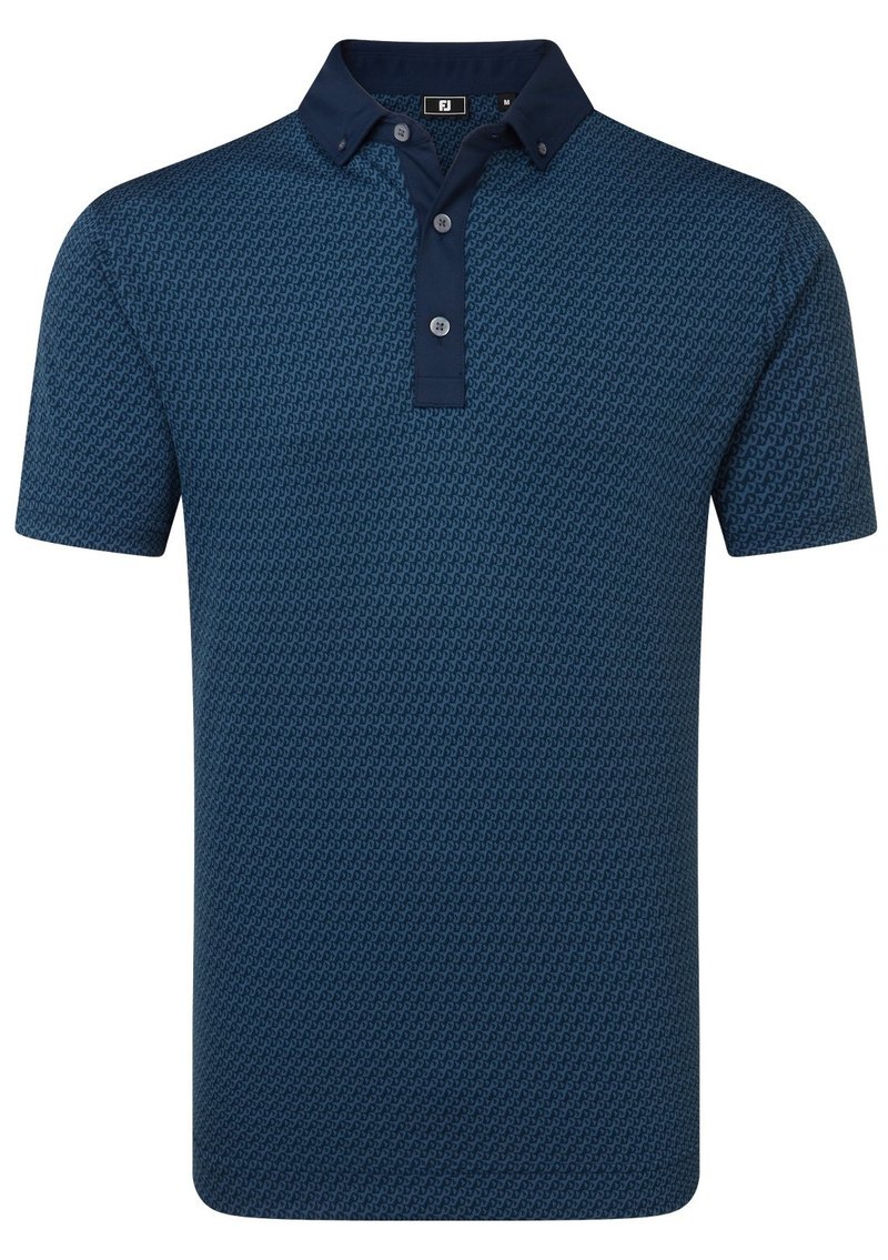 FootJoy Star Geo Jacquard herr polo, navy