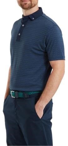 FootJoy Star Geo Jacquard herr polo, navy