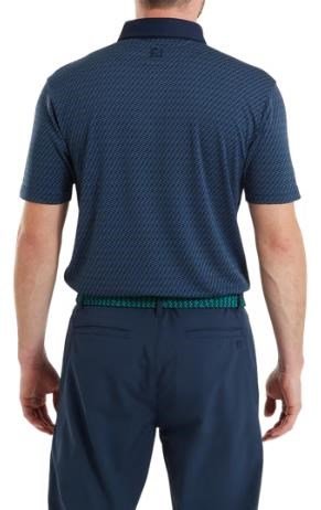FootJoy Star Geo Jacquard herr polo, navy