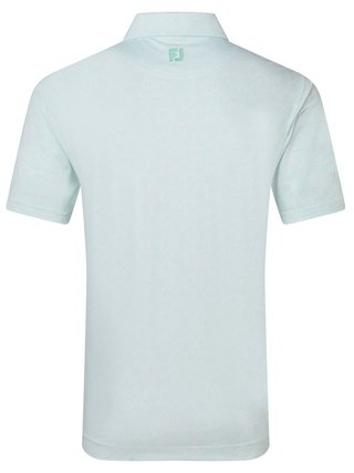 FootJoy Wingtip Floral Lisle herr polo, white/sea glass