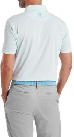 FootJoy Wingtip Floral Lisle herr polo, white/sea glass