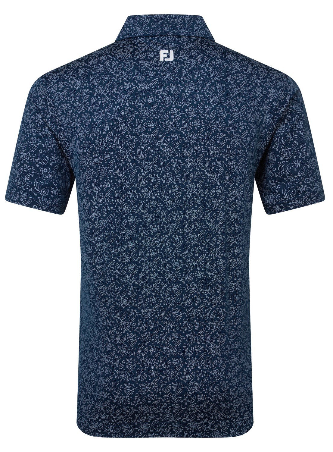 FootJoy Wingtip Floral Lisle herr polo, navy/white