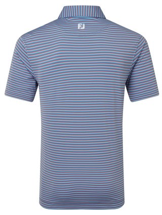 FootJoy Shadow Stripe Lisle herr polo, coastal blue