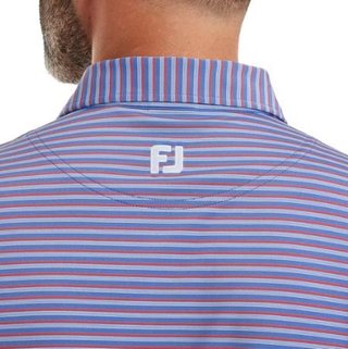 FootJoy Shadow Stripe Lisle herr polo, coastal blue