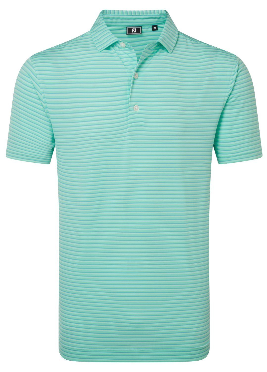 FootJoy Shadow Stripe Lisle herr polo, sea glass