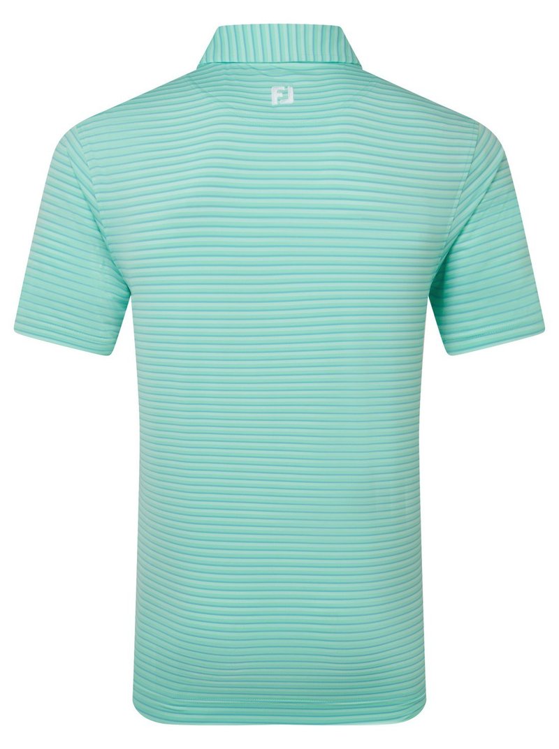 FootJoy Shadow Stripe Lisle herr polo, sea glass