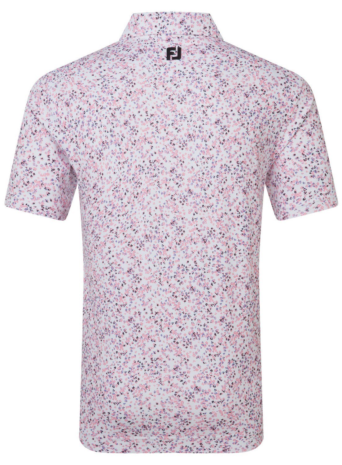 FootJoy Watercolour Floral Print Pique herr polo, white/pink pop/black