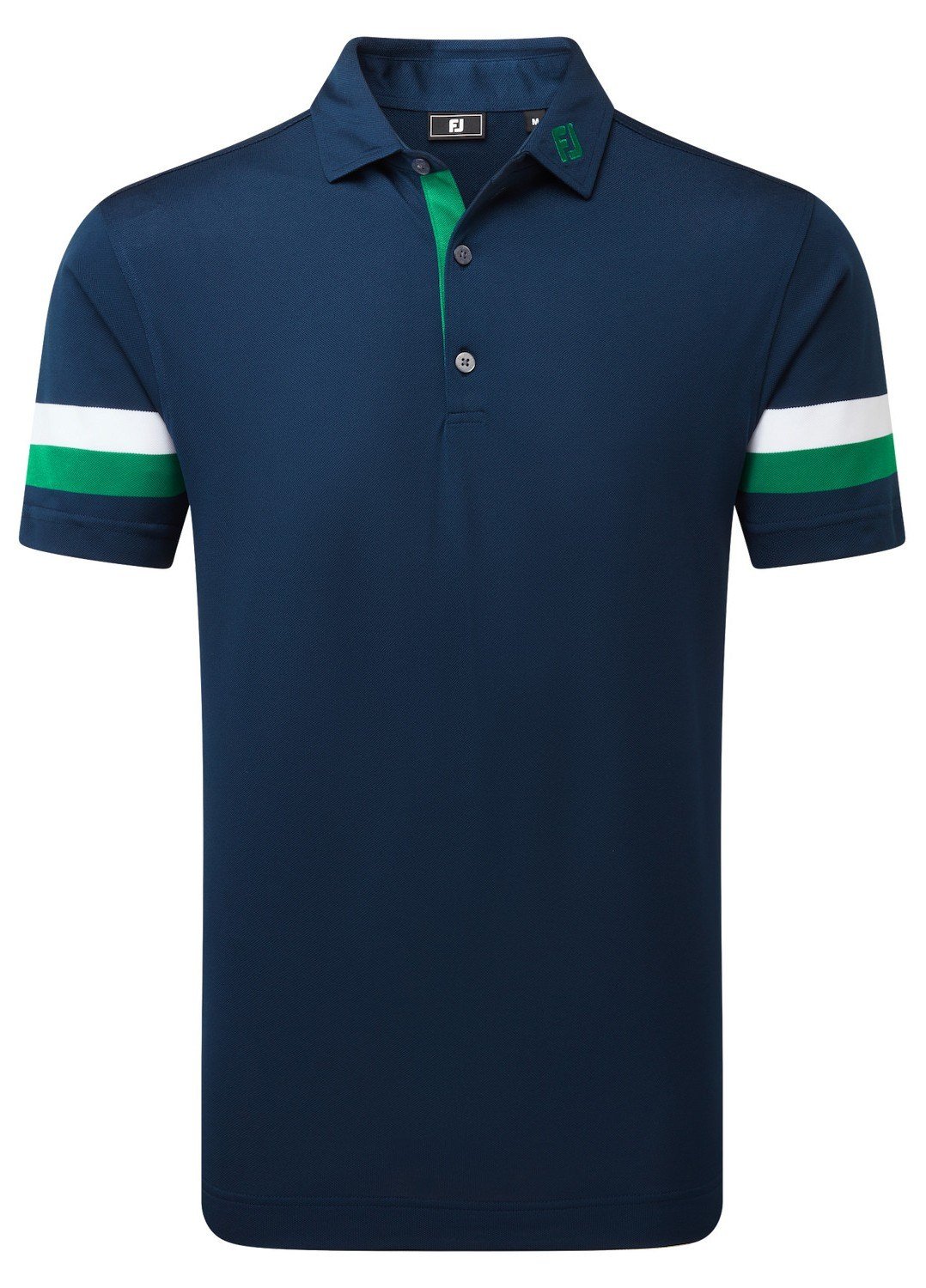 FootJoy Sleeve Stripe Pique herr polo, navy/field green/white