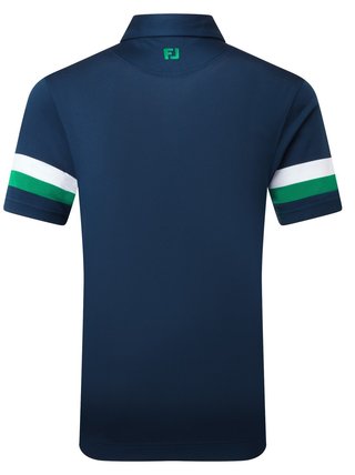 FootJoy Sleeve Stripe Pique herr polo, navy/field green/white