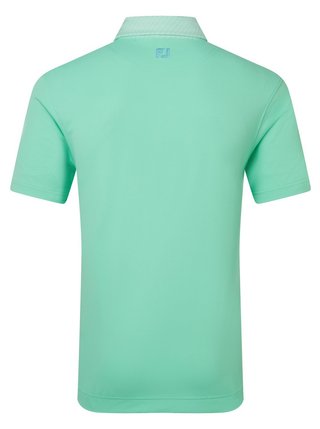 FootJoy Star Geo Trim Pique herr polo, sea glass