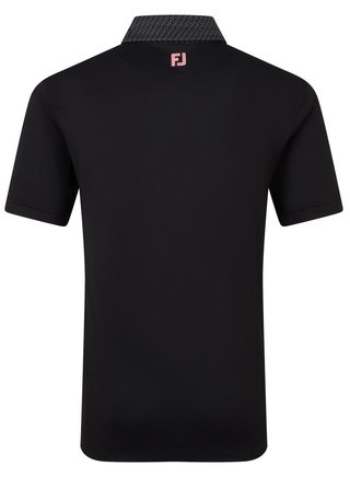 FootJoy Star Geo Trim Pique herr polo, svart
