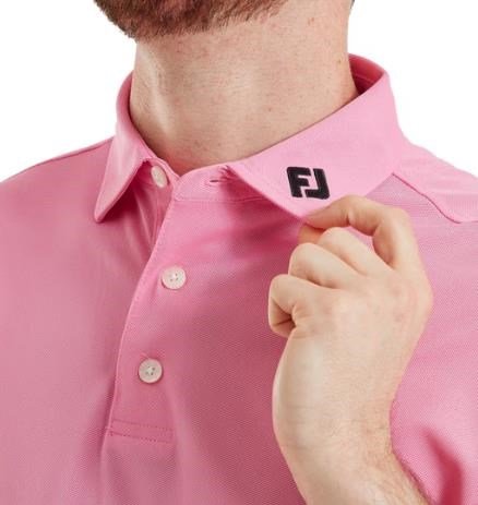 FootJoy Stretch Pique Solid herr polo, pink pop