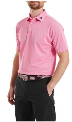 FootJoy Stretch Pique Solid herr polo, pink pop