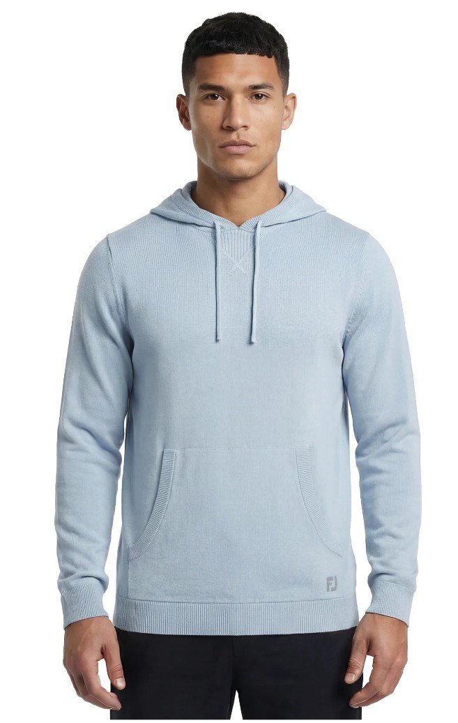 FootJoy drirelease Knit Hoodie herr sweatshirt, chambray