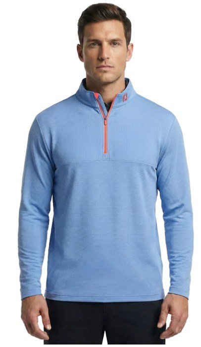 FootJoy Angled Ottoman Chill-Out herr sweatshirt, coastal blue