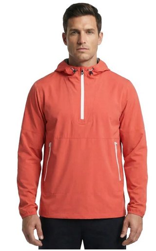 FootJoy HydroLite X Hoodie herr jacka, nantucket red