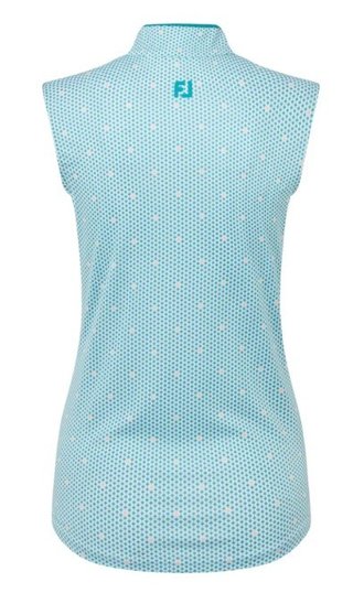 FootJoy Zip Front Tank Printed dampolo, blå/vit/persika