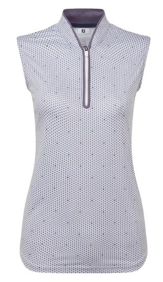 FootJoy Zip Front Tank Printed dampolo, navy/white/dusty violet