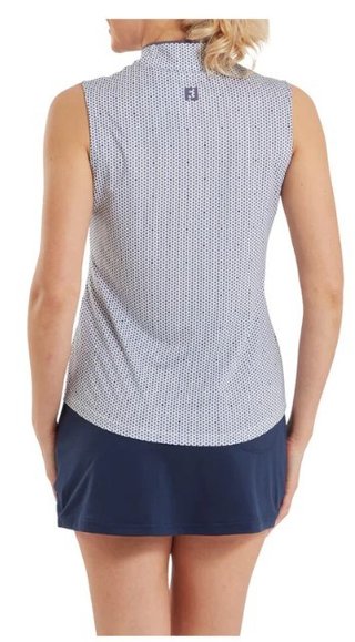 FootJoy Zip Front Tank Printed dampolo, navy/white/dusty violet