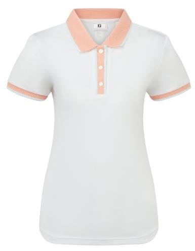 FootJoy Cap Sleeve dam polo, white/desert peach