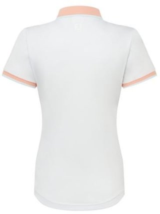 FootJoy Cap Sleeve dam polo, white/desert peach