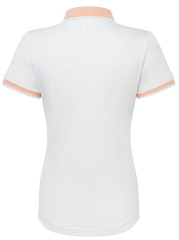 FootJoy Cap Sleeve dam polo, white/desert peach