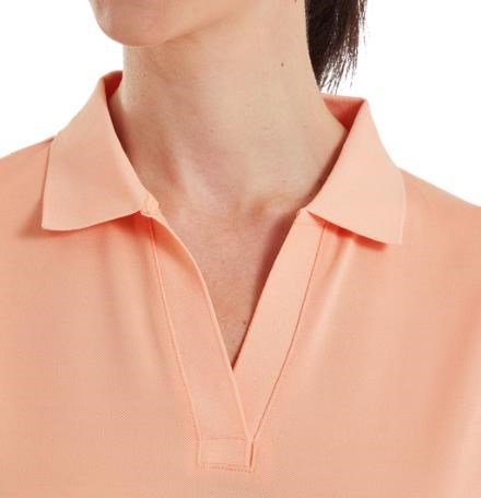 FootJoy Texture Knit dampolo, desert peach/white