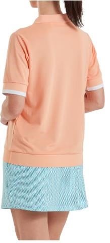 FootJoy Texture Knit dampolo, desert peach/white