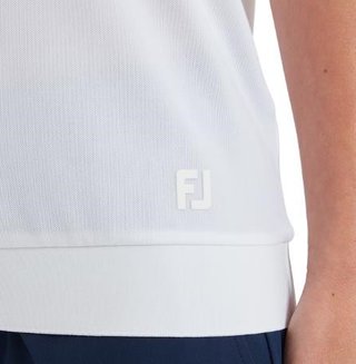 FootJoy Texture Knit dampolo, white/glacial blue