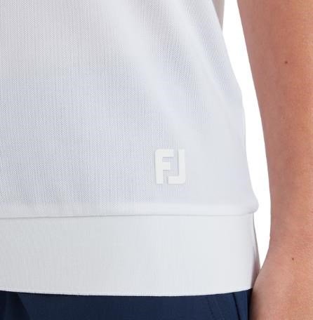 FootJoy Texture Knit dampolo, white/glacial blue