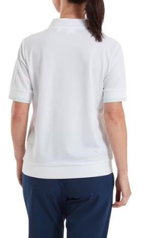 FootJoy Texture Knit dampolo, white/glacial blue