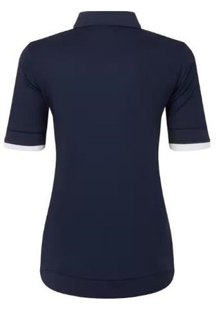 FootJoy Texture Knit dam polo, navy/white