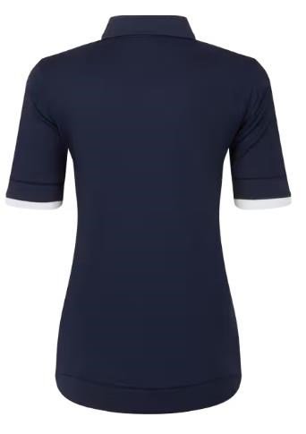 FootJoy Texture Knit dam polo, navy/white