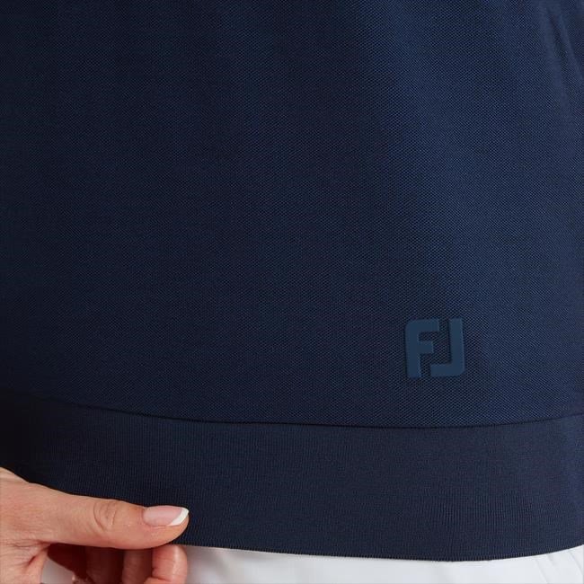 FootJoy Texture Knit dam polo, navy/white