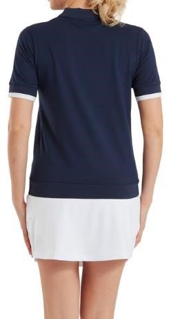 FootJoy Texture Knit dam polo, navy/white