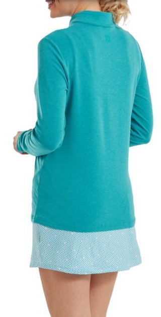 FootJoy 1/4 Zip Blade Collar Midlayer dam sweatshirt, tile blue/glacial blue/vit