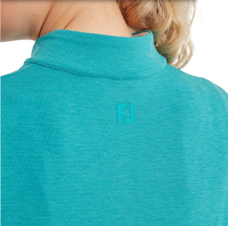 FootJoy 1/4 Zip Blade Collar Midlayer dam sweatshirt, tile blue/glacial blue/vit