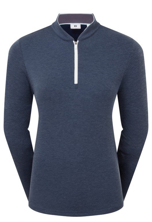 FootJoy 1/4 Zip Blade Collar Midlayer dam sweatshirt, navy/dusty violet/glacial blue