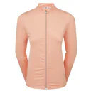 FootJoy Midlayer Full Zip Printed Sleeve dam sweatshirt, desert peach