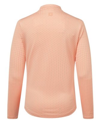 FootJoy Midlayer Full Zip Printed Sleeve dam sweatshirt, desert peach
