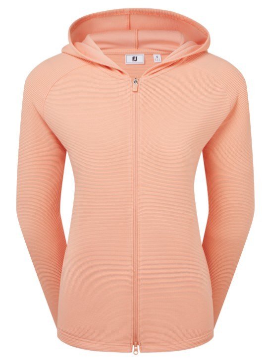 FootJoy Full-Zip Ottoman Hoodie damtröja, desert peach