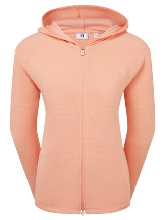 FootJoy Full-Zip Ottoman Hoodie damtröja, desert peach