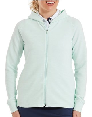 FootJoy Full-Zip Ottoman Hoodie damtröja, glacial blue