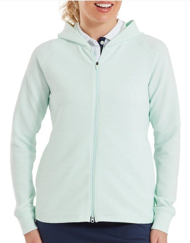 FootJoy Full-Zip Ottoman Hoodie damtröja, glacial blue