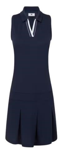 FootJoy Pleated dam klänning, navy/vit