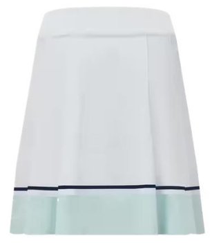 FootJoy Pleated damgolfkjol, vit/marinblå