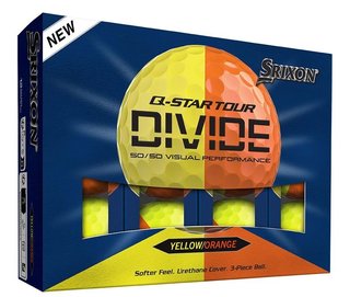 Srixon Q-Star Tour Divide golfbollar, gul/orange
